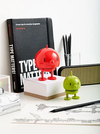 HOPTIMIST | Figurine décorative Classic Bumble 10,5cm Latte | rot